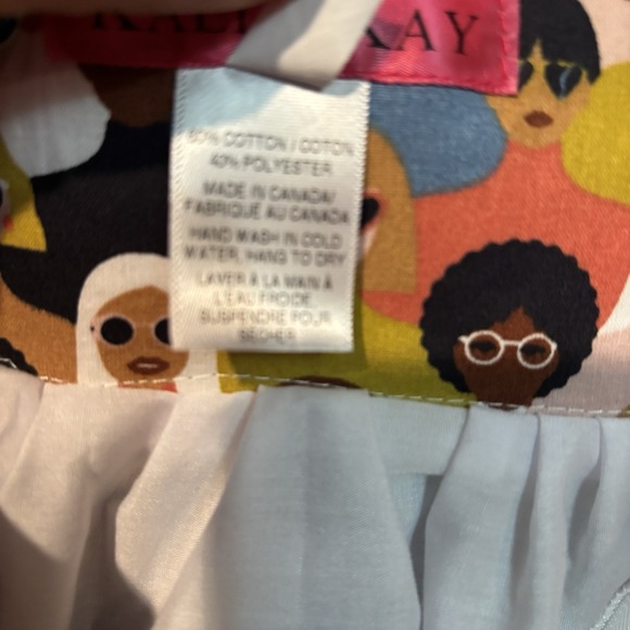 Kaela Kay The Camera Skirt Women's Maxi  Size 10  Print Faces Full Skirt Pockets - Picture 6 of 6